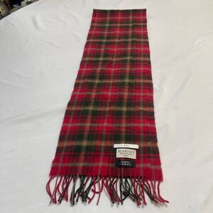 Blarney Woolen Mills Ireland Maple Plaid Lambswool Scarf New